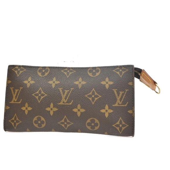 Louis Vuitton Handbags - LOUIS VUITTON Logo BUCKET GM Pouch Bag Monogram Leather Brown France 60ZA160